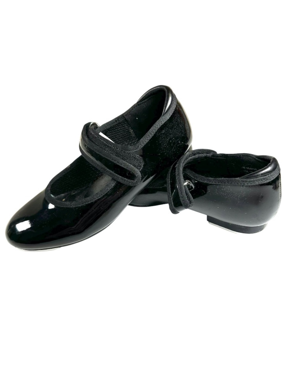 Freestyle Danskin Black Patent Leather Tap Shoes Youth 13 Mary Jane